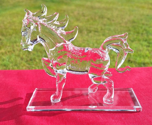 Clear crystal glass - crystal/glass, horse