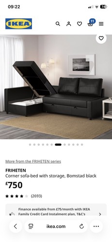 Ikea friheten corner sofa bed - friheten,
