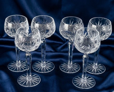 Set of 6 24% Lead Crystal Wine