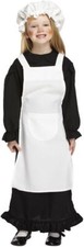 Victorian Maid Girl School Book Week Fancy Dress Costume Age 7 - 9 Years 