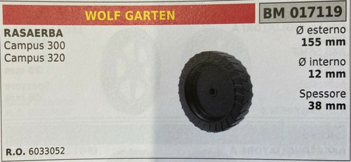 Lawn mower wheel brumar wolf - lawn,