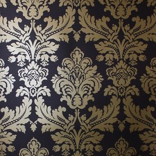 Black Gold Damask Wallpaper
