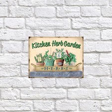 Kitchen herb Garden, Retro tin