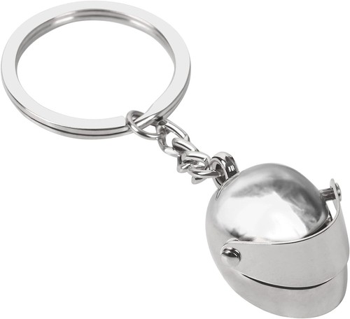 Motorbike keyring chrome - keyring,