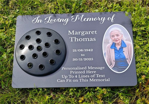 Personalised metal grave stone - metal,