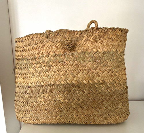 Handwoven straw big - straw, bag