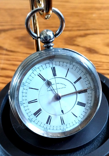 Silver cased chronograph - cased,