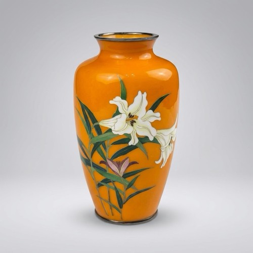 Japanese cloisonne vase - japanese,