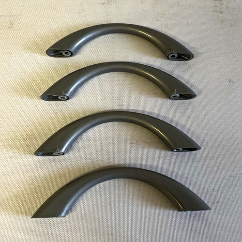 Pack grey plastic curved - grey, d