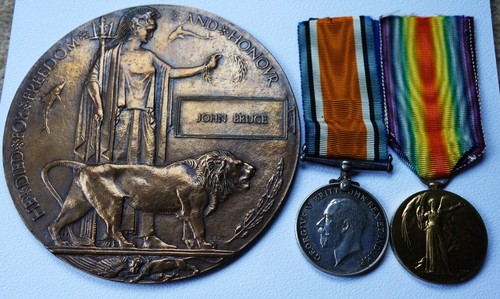 Wwi medal pair plaque - medal, bruce