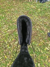 Hamilton Standing Gun Case Fur Lined Brown Leather Good Condition See Photos