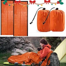 2x Camping Emergency Sleeping Bag Waterproof Survival Blanket Thermal Bivvy Sack