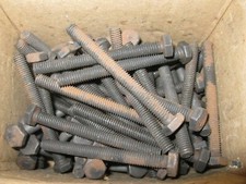 4 - 5/16 x 3 1/4" long BSW Hex Head Bolts, Full Tread Set Screws. Whitworth