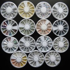 Various Rhinestones Pearls Craft Gems Wheels Nail Body Art Face Festival Costume