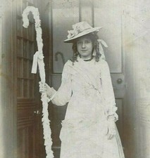 Cabinet Card Photo Pretty Girl Little Bo Peep Costume Willmer Studio Wibsey