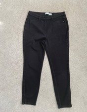 NEXT LADIES BLACK CROPPED JERSEY DENIM LEGGING SIZE 14