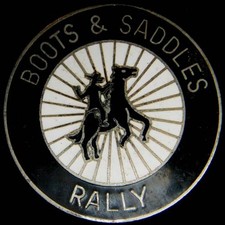 Boots & Saddles Rally pin