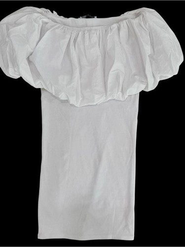 Zara white off shoulder - off-shoulder, ruffle