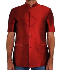 Nehru Jacket M Red Short