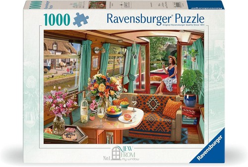 Canal boat puzzle view from - puzzle,