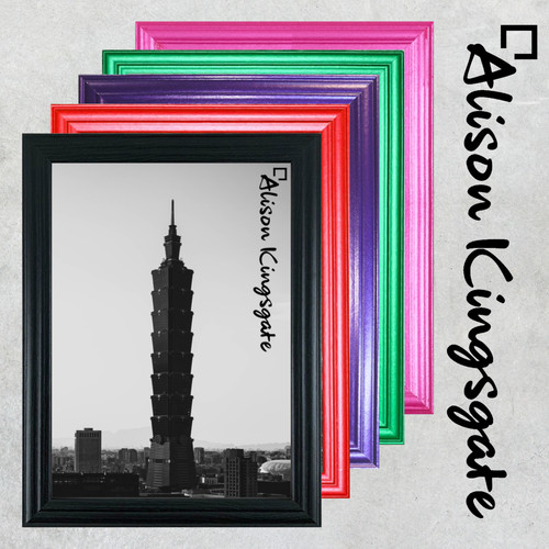 Picture frames black photo red - frames,