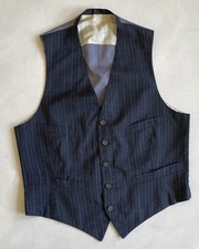 Vtg Men’s 1950s Bespoke Made Wool Flannel Waistcoat Vest
