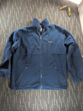 Vintage Embroidered Peter Storm Men's Blue Full Zip Fleece - Medium