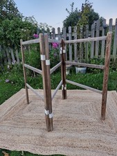 A Antique Vintage Rustic Victorian Wooden Clothes Horse / Airer