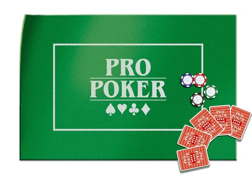 Pro poker table top green - green, felt