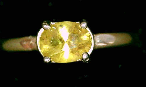Sapphire silver ring sz8 - sapphire,