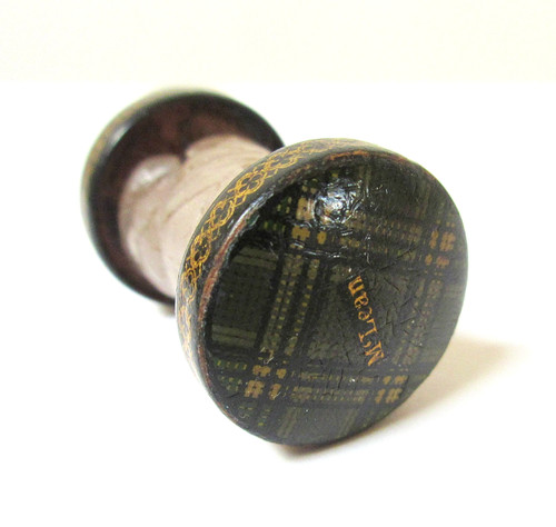 Antique tartanware thread - antique,