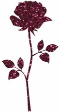 Rose Flower Glitter Vinyl