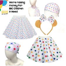GIRLS Pudsey Skirt Fancy Dress CHILDREN IN NEED Polka Dot Pudsey  Accessories