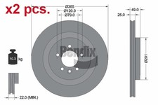 X2 PCS REAR BRAKE DISC ROTOS X2 PCS SET BDS1565 BENDIX BRAKING I