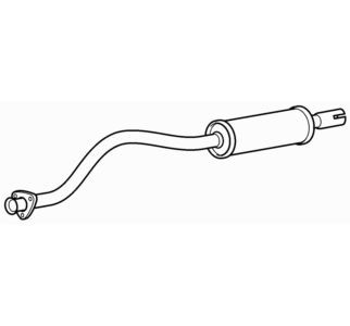 Rear exhaust silencer back box - silencer,