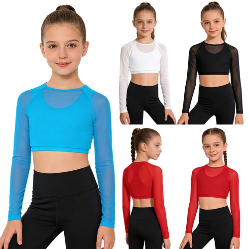Kids girls long sleeve crop - uk,