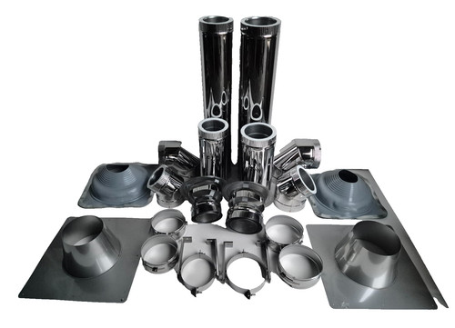 Twin wall flue pipe - wall,