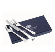 Arthur Price Stainless Steel Rattail Design Childrens 3 Piece Cutlery Gift Set