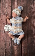 “Brooklyn” Romper Set knitting pattern for Reborn doll 16 -22” or 0-3 Mth Baby