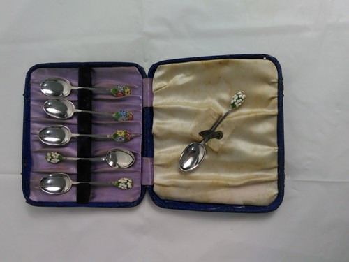 Vintage silver spoon set - vintage,