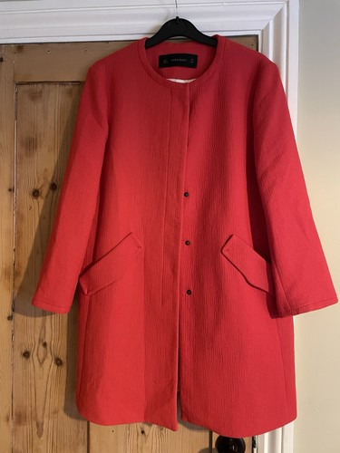 Zara red dress coat size - dress,