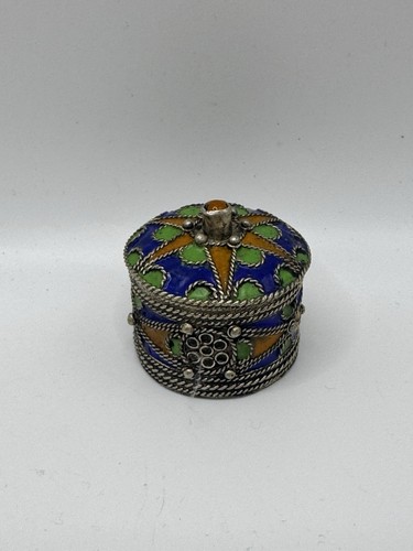 Vintage enamel pill - vintage, ornate