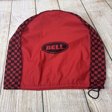 Bell Chequered Helmet Dust Cloth Carry Bag Motorcycle Motorbike Drawstring