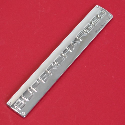 Chrome supercharged badge for - chrome,