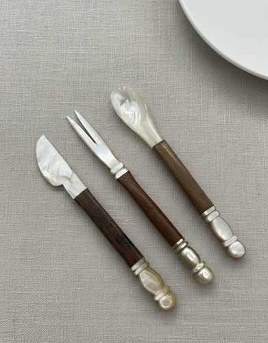 Mother pearl spoon fork - mother,