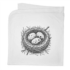 'Bird Nest With Eggs' Cotton Baby Blanket / Shawl (BY00039534)