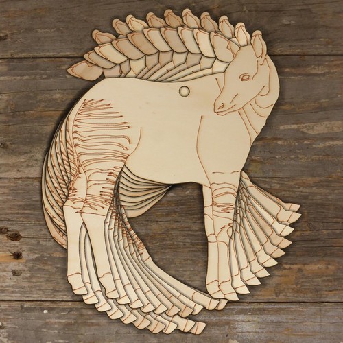 10x wooden safari okapi - safari,