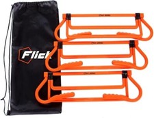 FLICK Multi Level Mini Speed and Agility Hurdles – Pack of 3 adjust 6  9 12 inch