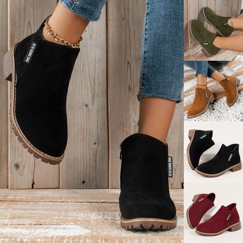Ladies ankle boots slip - ladies, on