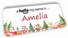 Hello My Name Is Badge Christmas Xmas Student Nurse Midwife Doctor Healthcare 04